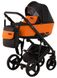 Детская коляска 2 в 1 Richmond (Ричмонд) Mirello кожа 100% M-30/18 оранжевый - черный 623747R фото 1