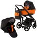 Детская коляска 2 в 1 Richmond (Ричмонд) Mirello кожа 100% M-30/18 оранжевый - черный 623747R фото 7