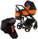 Детская коляска 2 в 1 Richmond (Ричмонд) Mirello кожа 100% M-30/18 оранжевый - черный 623747R фото 2