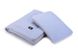 Плед с подушкой Cottonmoose Cotton Velvet 408/122/49 голубой (бархат) с серым меланж 623589 фото