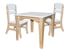 Столик и 2 стульчика комбинированные белые 159231039 фото