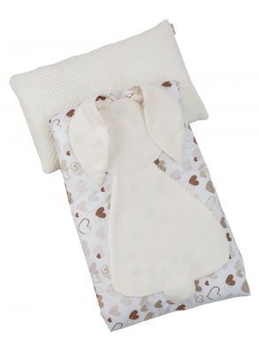 Плед і подушка в ліжечко Twins Кролик 120х90 beige 9144 фото