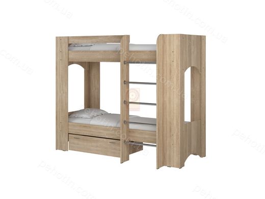Двох'ярусне ліжко з ящиком DUET 2 дуб Duet201 фото