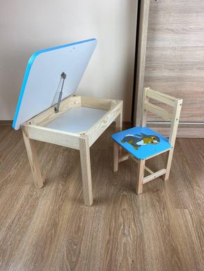 Дитячий стіл і стілець дитині 3-7років для малювання занять, їжі з шухлядою Colors 1