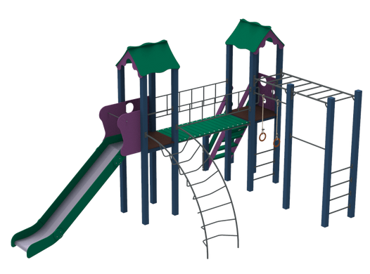Детский игровой комплекс детская площадка Универсал, высота горки 1,8 м KidiGO (11335) 11335 фото