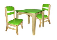 Столик и 2 стульчика комбинированные зеленые 102102204 фото