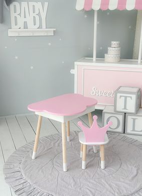 Комплект детский столик и стульчик DecOKids Облачко с подъемной крышкой, дерево/МДФ Color1