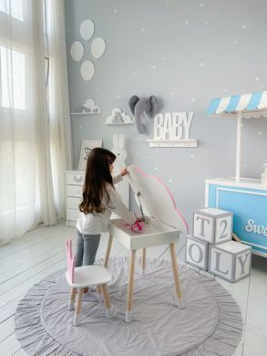 Комплект детский столик и стульчик DecOKids Облачко с подъемной крышкой, дерево/МДФ Color1