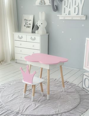 Комплект детский столик и стульчик DecOKids Облачко с подъемной крышкой, дерево/МДФ Color1
