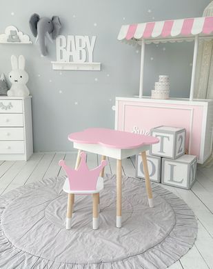 Комплект детский столик и стульчик DecOKids Облачко с подъемной крышкой, дерево/МДФ Color1