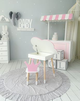 Комплект детский столик и стульчик DecOKids Облачко с подъемной крышкой, дерево/МДФ Color1