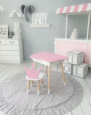 Комплект детский столик и стульчик DecOKids Облачко с подъемной крышкой, дерево/МДФ Color1