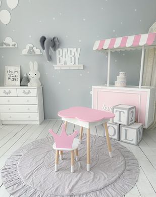 Комплект детский столик и стульчик DecOKids Облачко с подъемной крышкой, дерево/МДФ Color1