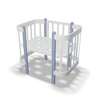 Детская кроватка люлька Ingvart NIKA 5-в-1 , белый+натуральный, размер 60 3190031017-1 фото