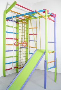 Детский домашний спортивный уголок decOKids Лиана цветной и комплекс Комби 705 фото