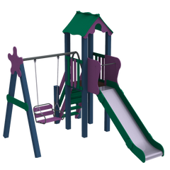 Дитячий ігровий комплексний майданчик крихти, висота пагорба 1,2 м KidiGO (11633) 11633 фото