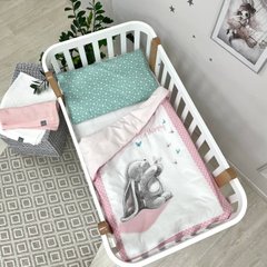 Дитячий Комплект в ліжечко Маленька Соня (MSonya) 3-е M.Sonya Akvarel Зайка з метеликами 2871 фото