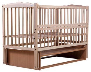 Кровать Babyroom Веселка маятник, откидной бок DVMO-2 бук светлый (натуральный) 622002 фото