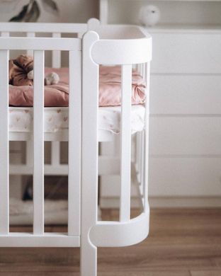 Детская кроватка люлька Ingvart NIKA 5-в-1, белый+капучино, размер 60 3190031017-2 фото