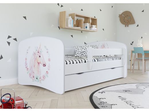 Дитяче ліжко 160 х 80 Kocot Kids Baby Dreams біла з ящиком Польща біле Єдиноріг 2041714 фото