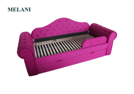 Диван-ліжко DecOKids Melani 170х80 з ящиком для білизни Pink RMELV1 фото