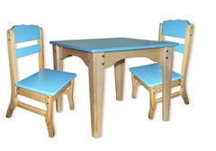 Столик и 2 стульчика комбинированные синие 102101259 фото