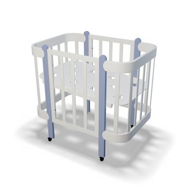 Детская кроватка люлька Ingvart NIKA 5-в-1, белый+лаванда, размер 60 3190031017-3 фото