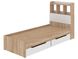 Ліжко 190х80 з шухлядой для білизни Sonya-7 Сонома-білий CON2 фото