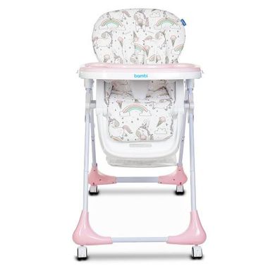 Стільчик для годування Bambi M 3233 Unicorn Pink 248928 фото