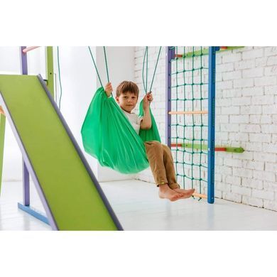 Дитячий домашній спортивний куточок decOKids Ліана шведська стінка сосна з гамаком 706 фото