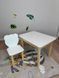 Столик та стільчик дитині від 2х років DecOKids Colors 2 для ігор, малювання, ліпки та навчання White