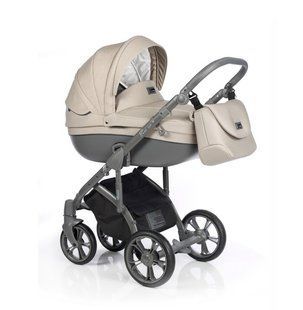 Коляска ROAN Bass Soft Denim Beige Dots 8704 фото
