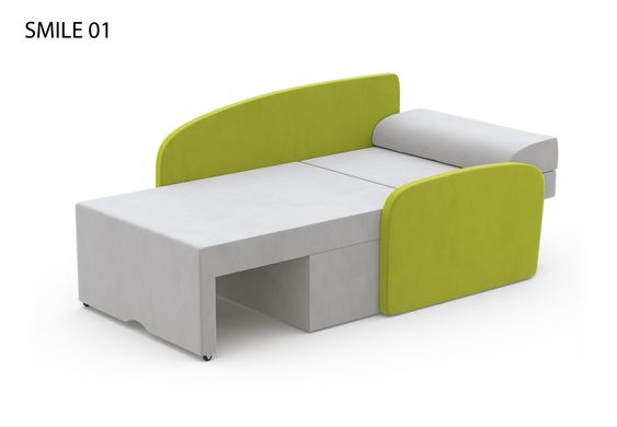 Крісло-ліжко компактне розкладне з ящиком decOKids SMILE 170х80 (200х80) 01 Lime SMVD1 фото
