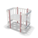 Детская кроватка люлька Ingvart NIKA 5-в-1, белый+розовый светлый, размер 60 3190031017-5 фото 106