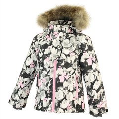 Зимняя куртка для девочек Huppa KRISTIN, цвет-белый с принтом