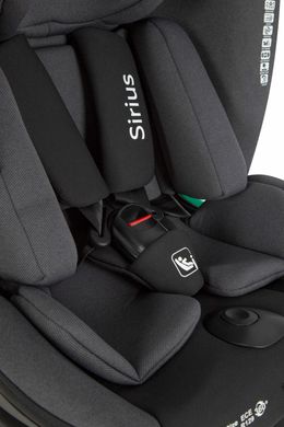 Автокрісло CARRELLO Sirius CRL-8808 i-Size (0-36кг) 40-150см ISOFIX Absolute Black та поворот на 360° CRL-8808-1 фото