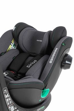 Автокрісло CARRELLO Sirius CRL-8808 i-Size (0-36кг) 40-150см ISOFIX Absolute Black та поворот на 360° CRL-8808-1 фото