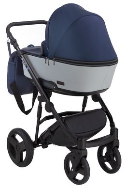 Детская коляска 2 в 1 Richmond (Ричмонд) Mirello кожа 100% М27/32 т.синий - серый 623868R фото