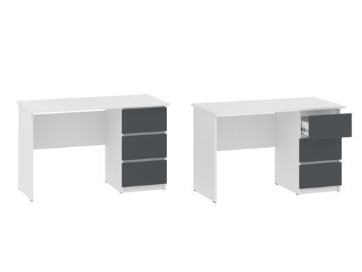 Письмовий стіл з шухлядами 1200 мм Next Systems White / Anthracite