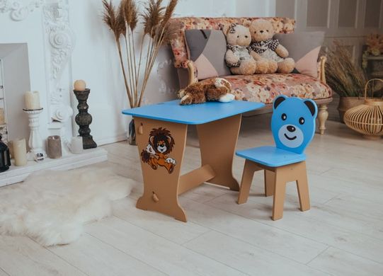 Детский столик и стульчик.Столик парта ,рисунок зайчик и стульчик детский Медвежонок.Для рисования,учебы,игр