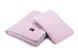 Плед с подушкой Cottonmoose Cotton Velvet 408/150/49 розовый (бархат) с серым меланж 623588 фото