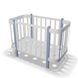 Детская кроватка люлька Ingvart NIKA 5-в-1, белый+серый, размер 60 3190031017-6 фото 20