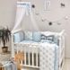 Балдахін на дитяче ліжечко M.Sonya Baby Design білий з блакитним 3083 фото