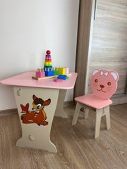 Супер детский стол розовый! Стол-парта классическая и стульчик.Подарок!Подойдет для учебы, рисования, игры