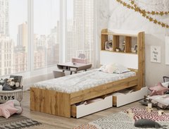 Ліжко 190х80 з шухлядой для білизни Sonya-7 Тахо-білий CON6 фото