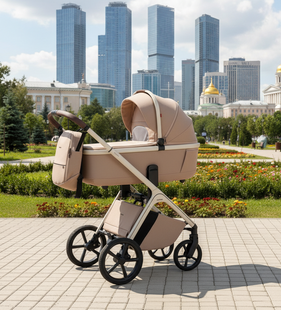 Дитяча коляска 2 в 1 Carrello Vector CRL-6550 2026 Walnut Beige 655013 фото