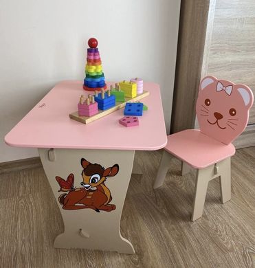 Супер детский стіл рожевий! Стіл-парта класична та стільчик.Подарунок!Підійде для навчання, малювання, гри
