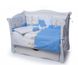 Детская постель Twins Comfort 4 элемента бампер подушки Горошки голубой 9285 фото