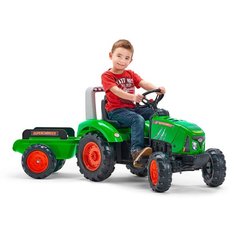 Дитячий трактор на педалях з причепом Falk 2021AB ( зелений) 2021AB фото