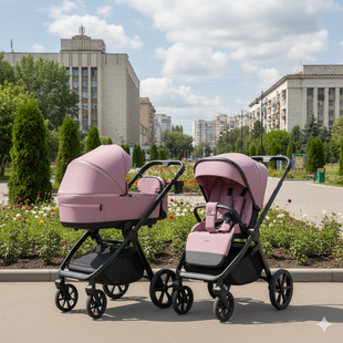 Коляска 2 в 1 CARRELLO Omega CRL-6540 Galaxy Pink 104673 фото